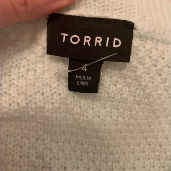 NEW Torrid 4 Mint Green V-Neck Midi Pullover Sweater - Picture 12 of 12